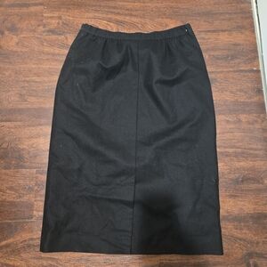 Pendleton 100% Virgin Wool Pencil Skirt Women's Black Sz 12